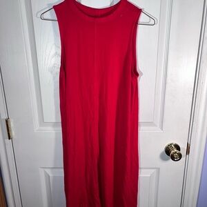 Casual Red Sleeveless Dress